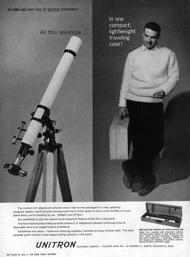 Unitron Model 114 Telescope Ad 1961 (20,983 bytes)